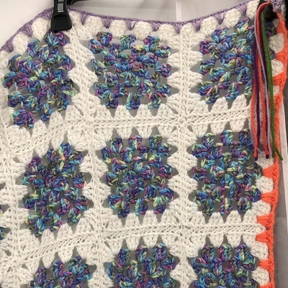 Handmade Crochet Throw Blanket 46”x66” - Picture 5 of 6